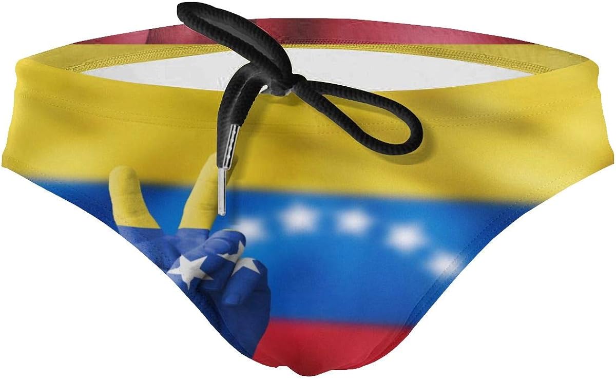 merahans Victory for Venezuela Flag Mens Bikini Swimsuit Funny Bathing
