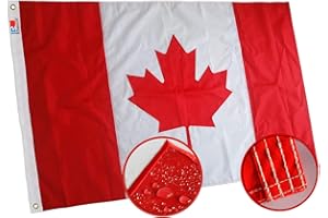 Premium Canada Flag 3X5 Ft Outdoor Indoor,| Embroidered Maple Leaf Longest Lasting Oxford Nylon- Canadian Flags, Superior Tri