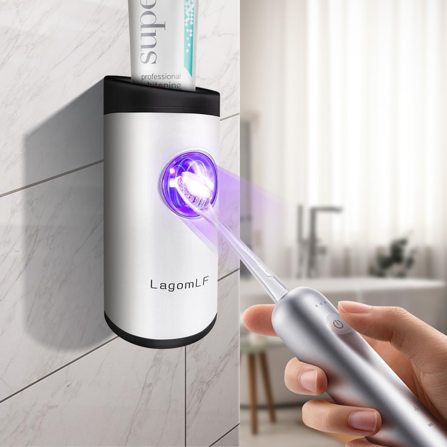 Photo 1 of Automatic Toothpaste Dispenser with Motion Sensor - Touchless, Family-Friendly Design for Kids & Adults, Eco-Conscious & Energy-Efficient, Premium ABS Material, Durable & Safe