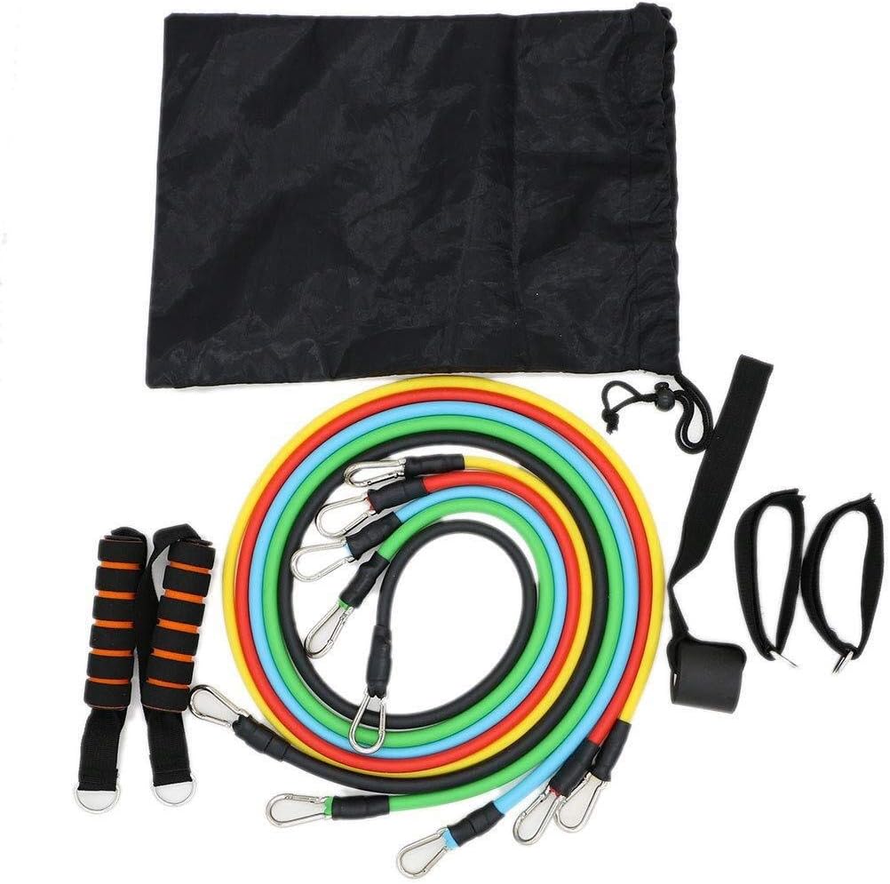 Lxquxing Outdoor Sports 11PCS/Set Latex Resistance Bands Crossfit Training Exercise Yoga Tubes Pull Rope Rubber Expander Elastic Bands Fitness Fitness