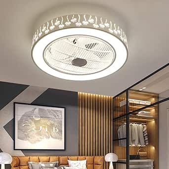 Ventilador de techo de 55 cm con mando a distancia y luz LED para el