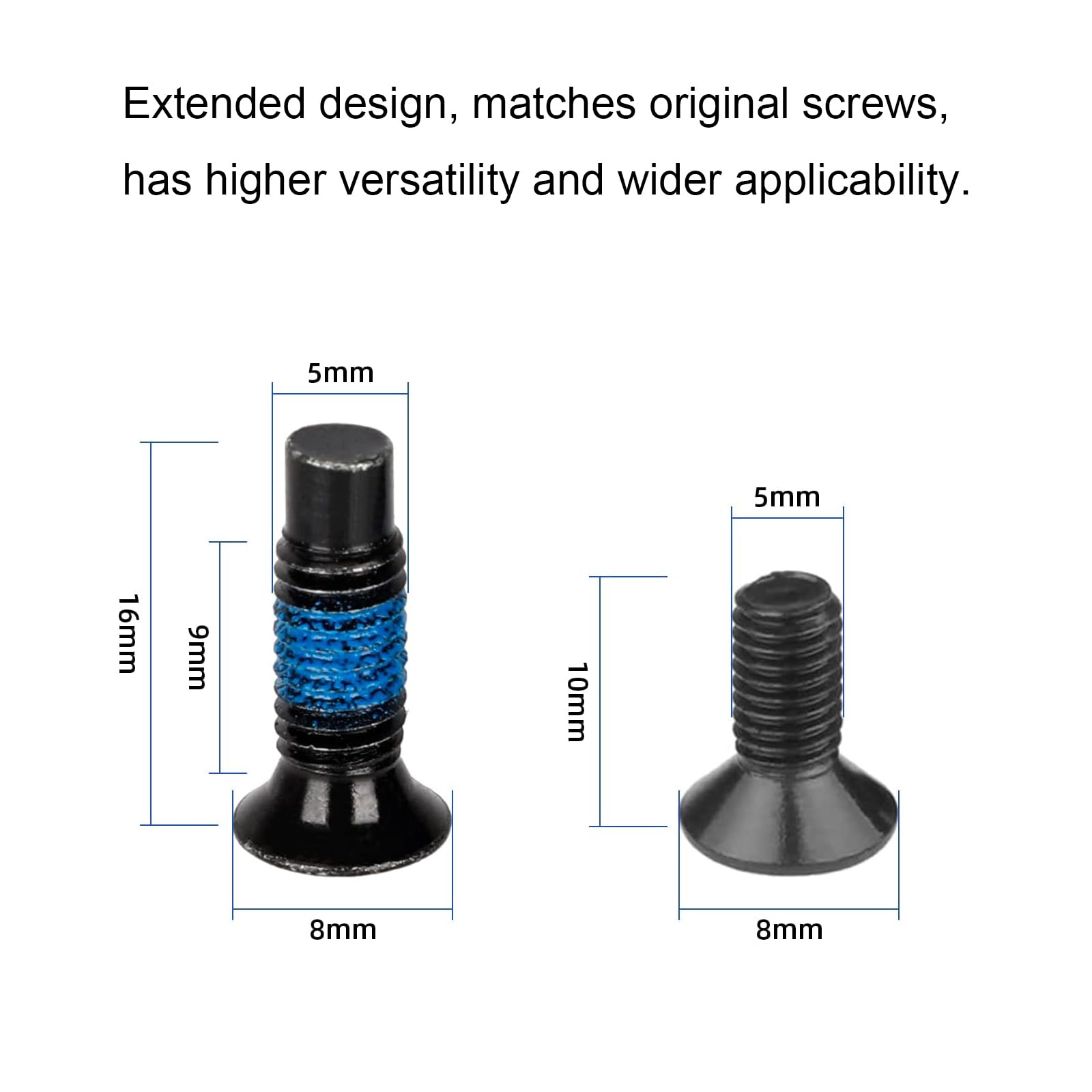 MIMIRACLE Scooter Forehead Head Screw Accessories - Carbon Steel Fixed Screw Kit (10 PCS) Compatible with Xiaomi M365 1s Pro Mi3 Ninebot Max G30/ES Series F Series Electric Scooter