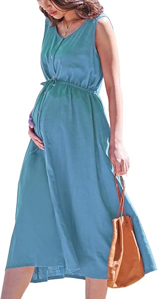 Amazon Co Jp Sweet Mommy マタニティワンピース 授乳服 洗える リネン 授乳レイヤー ペチコート 3点セット 服 ファッション小物