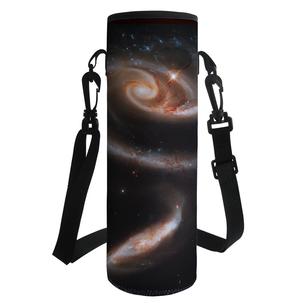 HUGS IDEA Universe Water Bottle Cover Sleeve Sling Insulated Outdoor Sports Bottle Bag