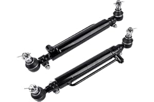 2Pcs Power Steering Cylinder D128454 Replacement for Case Backhoe Loaders 480B 480C 480D 480F 480LL 580C 580D 580SD 580SE 584D 584E 585D 585E 586D 586E 234447A1 234466A1 D84800 Mixizap