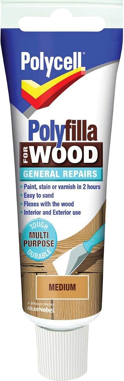 POLYCELL Wood Fillers 75g Tube PLCWGRM75 Polyfilla For Wood Repairs