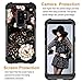 LONTECT Compatible Galaxy S9 Plus Case Floral 3 in 1 Heavy Duty Hybrid Sturdy High Impact Shockproof Protective Cover Case for Samsung Galaxy S9 Plus - Flower/Black