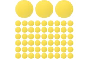 Milisten 100pcs Soft Round Replacement Balls: Toy Launchers Yellow Mini Volleyball - Sports Game Bullets - Foam Balls Refills