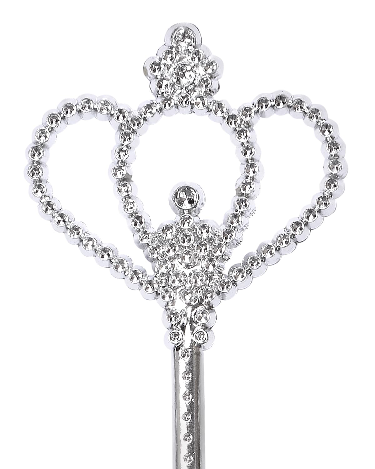 2 Pack Silver Star Wands, Crown Wands, Princess Fairy Wands,Magical Sticks for Girls Birthday, Party, Halloween