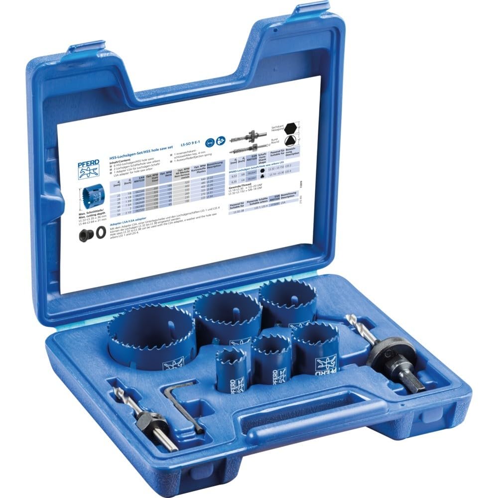 Pferd 25900910 Keyhole Saw Set LS-SO 9 E-1 High-Speed Steel