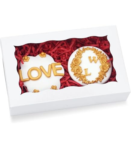 XINHPKGG 50pcs Cookie Boxes 4x4x2.5 Inch Bakery Boxes With Window Treat - View #10