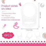 Esteopt 6pk Silicone Baby Dummy Adapter Pacifier Ring Holder Clip for Button view 2