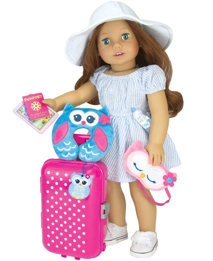Sophia's Doll Travel Play Set 7Piece Doll Accessory Luggage Set for