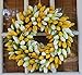 The Wreath Depot Yellow and White Tulip Spring Door Wreath 19 Inch, Designed in USA, Full Designer Wreath, Beautiful White Storage Gift Box,