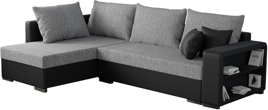 Mirjan24 Ecksofa Clovis, Moderne Eckcouch mit Schlaffunktion und