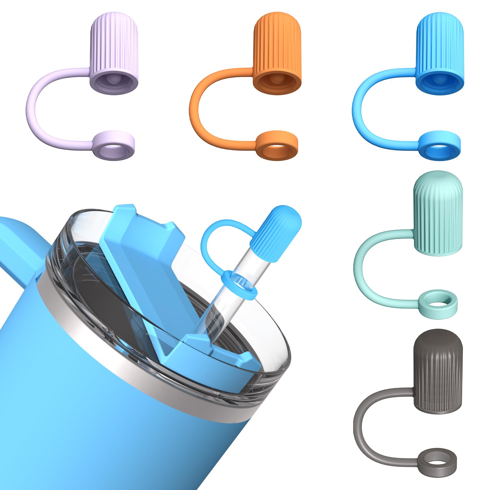 Photo 1 of Adjustable Straw Cover for Stanley|Simple Modern|Yeti|Owala|Hydro Flask|Reduce|Maars|Meoky|MaxBase|Beast|Hydrapeak Cup, All Brand of Straw Accessories, Diameter 6mm-12mm, BPA Free, Dishwasher safe