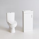 iBathUK Vanity Sink Unit & Close Coupled Toilet Set Soft Close Ceramic view 3