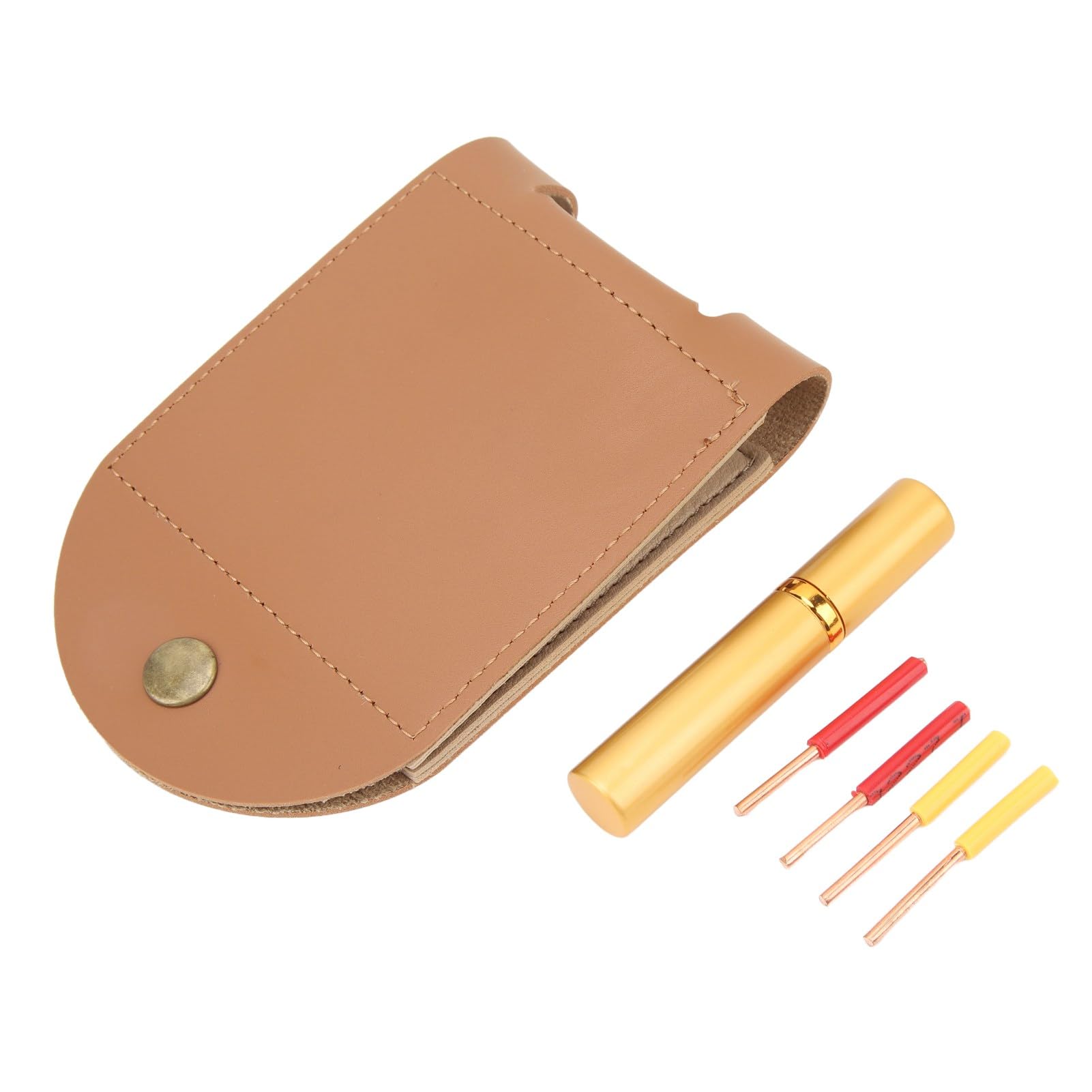 VGEBY Leather Cribbage Board Game Set, Cribbage Board with Needle 2 Track Leather Game Bag Scoreboard for Pepple