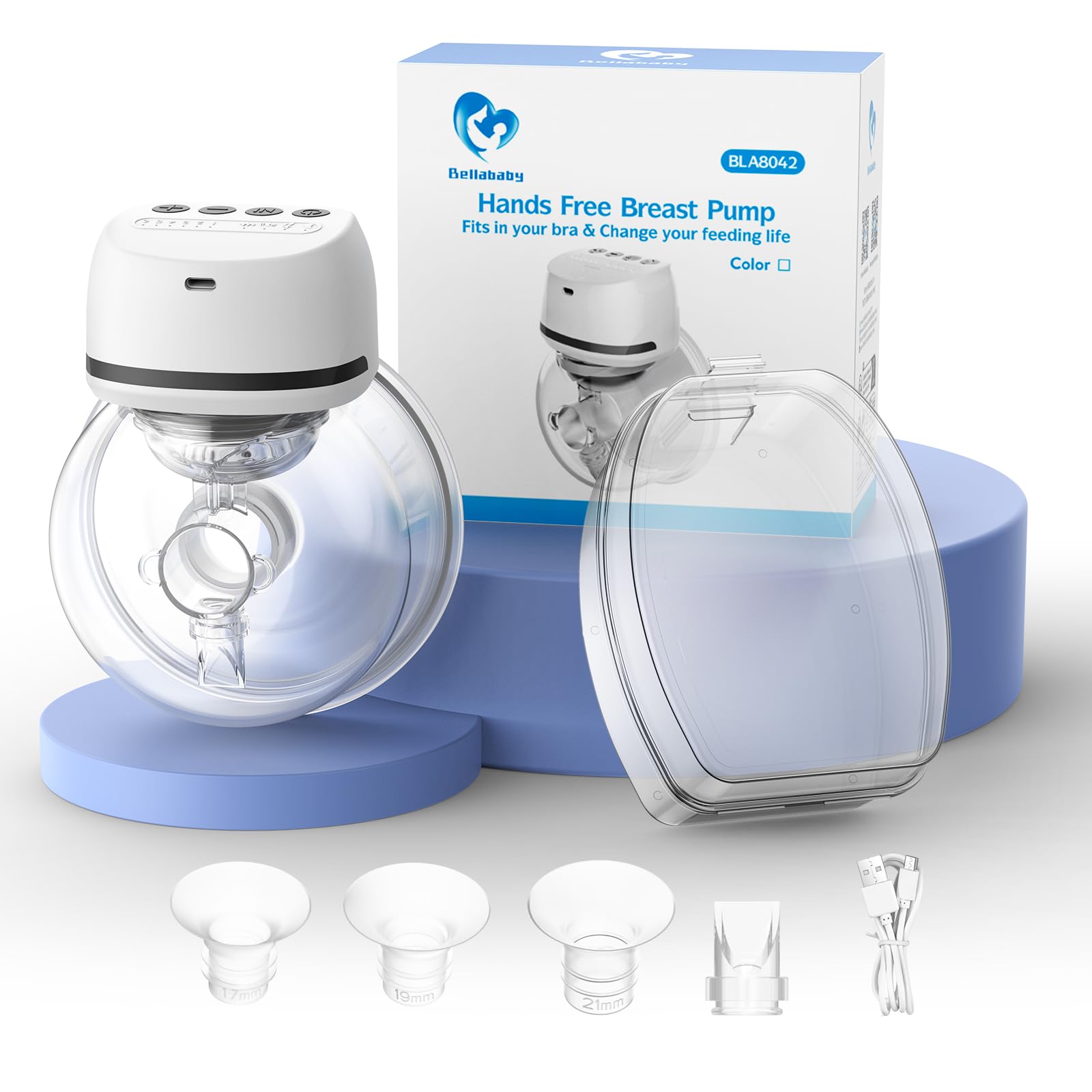 Bellababy Breast Pump,Portable Wireless Wearable Rechargeable Hands Free Breast Pump Electric with 4 Modes & 6 Levels — image 1
