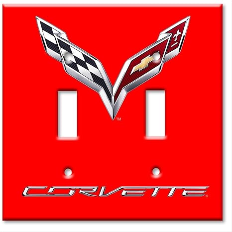 Amazon Co Jp コルベットc7ロゴ レッド スイッチプレート レッド Gm 195 D Diy 工具 ガーデン