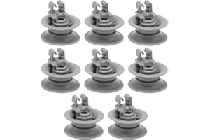 AYNAXCOL 8Pcs Dishwasher Upper Wheel Assembly 611475 Replacement for Bosch Dishrack Upper Rack Wheel Replace# bsh-00611475 1559847 AH3477735 AH8727387 Grey (Upper Rack Wheel)