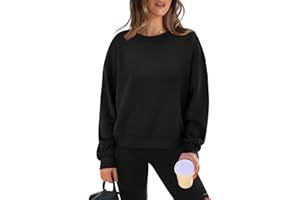 WIHOLL Womens Long Sleeve Crop Tops Crewneck Pullover Shirts Lightweight Sweatshirts 2024 Fall Fashion Clothes