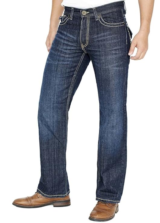 Buy GSL Men's Straight Cut Denim Jeans Heavy Duty, Soft Cotton