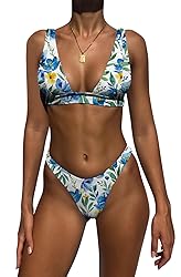 Bathing Suits for Women Deep V Neck Sexy Two Piece