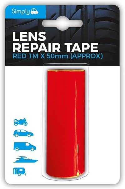 Simply 2253 Lens Tape Red for Vehicle Lighting Lenses Repair