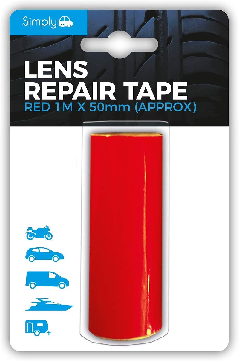 Simply 2253 Lens Tape Red for Vehicle Lighting Lenses Repair