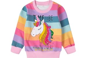 NUBEEHOHO Toddler Girls Sweatshirts Baby Crewneck Pullover Long Sleeve Shirts Kids Winter Casual Tops Clothes 2T-7T