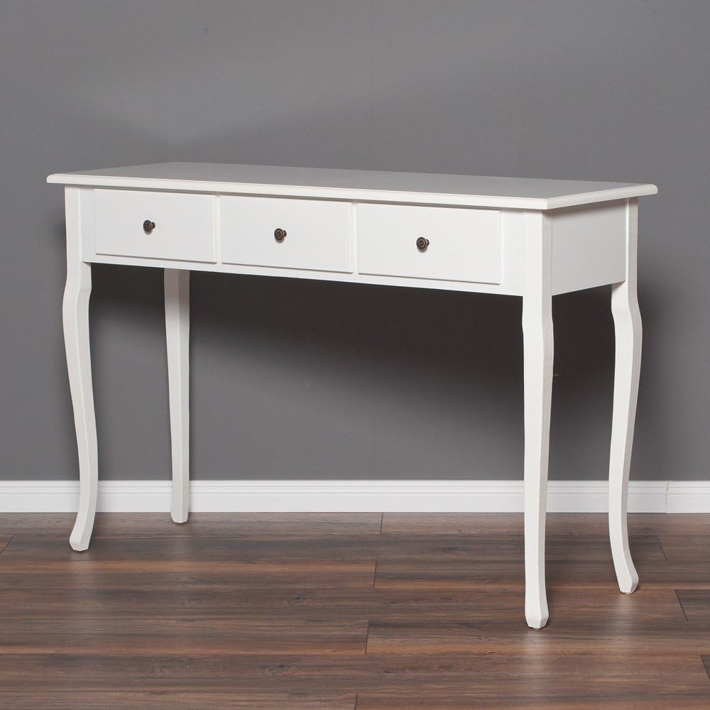Landhaus Konsole ANNY 120cm weiß Konsolentisch Shabby Chic Schreibtisch: Amazon.de: Küche & Haushalt