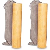 Set of 2 Small Bamboo Scattering Urn Tubes and Gray Velvet Bags for Spreading Human Male Female Pet Dog Cat Cremation Ashes