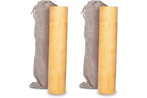 AODIYA Set of 2 Small Bamboo Scattering Urn Tubes and Gray Velvet Bags for Spreading Human Male Female Pet Dog Cat Cremation Ashes