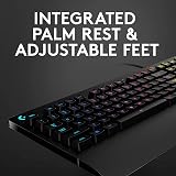 Logitech G213 Prodigy Gaming Keyboard UK Layout Black RGB Backlit view 5