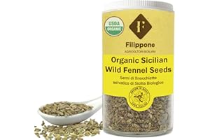 FILIPPONE - Organic Sicilian Fennel Seed, 1.06 oz, Saunf, Sweet Anise, Spice, Herb An USDA Organic Certification