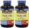 Nature Made Fish Oil 1000mg, 300mg Omega-3, sffik Liquid Softgels - 250 Count (2 Pack)