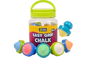 READY 2 LEARN Easy Grip Chalk | Non Toxic | Six Colors | 18m+ | Toddler Sidewalk Chalk | Easy to Hold | Refills Available