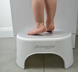 Shnuggle Sturdy Step Stool Non-Slip Kids Bathroom White Grey view 7