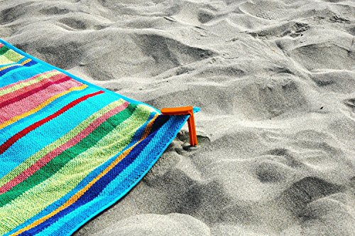 Wenosda Beach Towel Clips Blanket Picnic Fasten Pegs Set for Camping Travel & Beach Day (green + blue) - Thumbnail 5