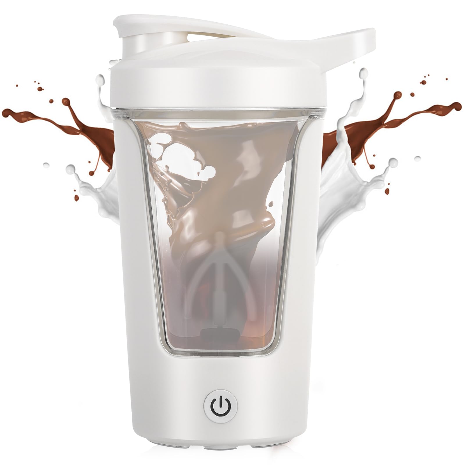 Luqixcey Electric Shaker Bottle, Portable Blender Bottles, USB Rechargeable Shaker Cups, BPA-Free Mixer Cup for Protein Shakes