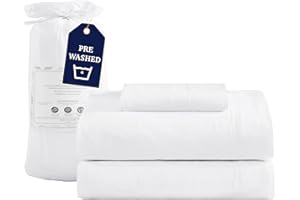 Casa Platino Bedding Sheets & Pillowcases, 100% Brushed Microfiber Pre-Washed Twin XL Sheets Set, 3 Piece Set, Ultra Soft and Breathable with 15" Deep Pocket, White Twin XL Sheets