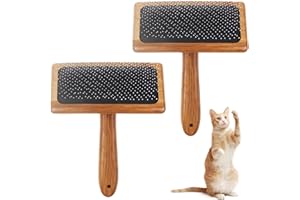IAYOKOCC 2pcs Wool Carders, Wool Carding Comb, Hand Carders for Wool, Comb Bamboo Air Cushion Fur Rugs, Needle Felting Wool Carders Brush Pillows for Wool Coat Felt Rug Tassel Dog Hair