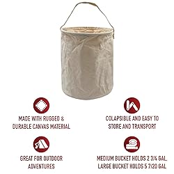 Rothco Canvas Water Bucket, Natural - L