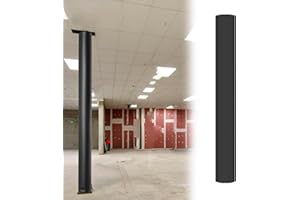 Basement Pole Padding Wrap Around Black, Round Pole Safety Pads Column Cover for Playground, Gym and Basketball Hoop, 4 5 6 8