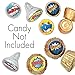 Superhero Party Kisses Candy Stickers, Chocolate Drops Labels - 180 Count