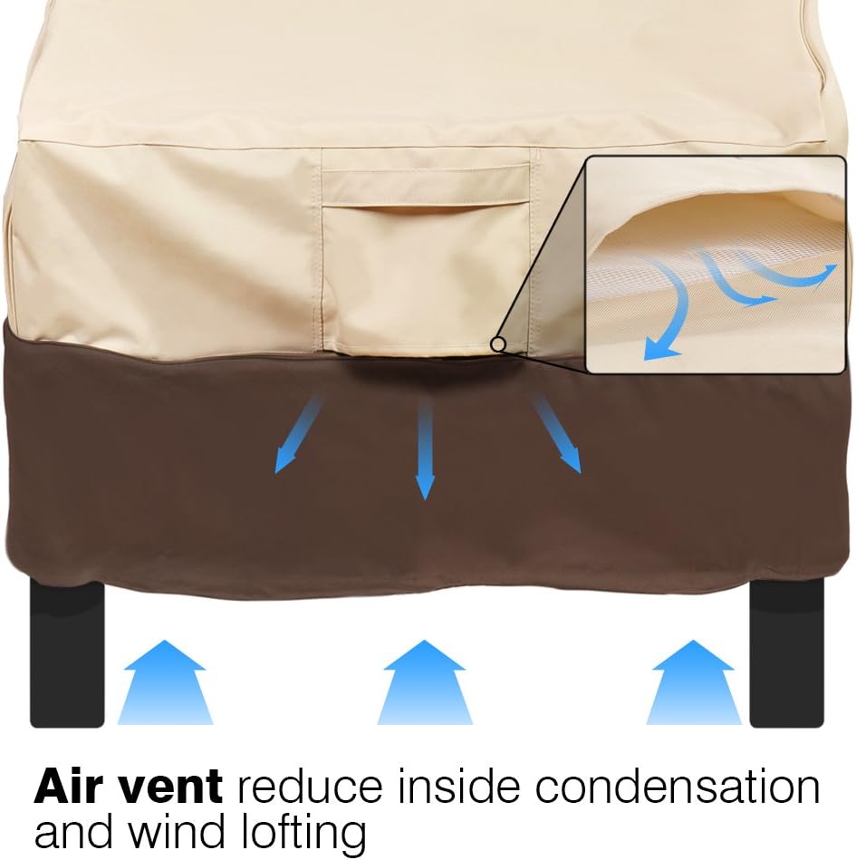 Vailge Patio Chair Covers, Lounge Deep Seat Cover, Heavy Duty and Waterproof Outdoor Lawn Patio Furniture Covers (2 Pack - Medium, Beige & Brown) : Garden & Outdoor
