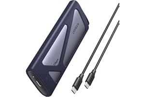 UGREEN 20Gbps M.2 NVMe SATA SSD Enclosure, 10Gbps 8TB USB C External NVMe M.2 Enclosure Compatible with USB 3.2 Gen2*2 Suppor