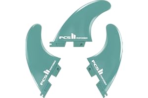 AQUBONA Dual Tab II Medium Performer/Reactor Fiberglass Reinforced Polymer Surfboard Fins - 2/3/4/5 Fins Dual Tab Blue/Black