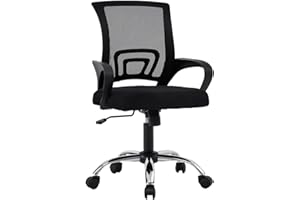 Office Chair with Lumbar Support, Rocking Mode, Adjustable Height for Computer, Gaming, Conference, and Meeting, Ergonomic Of